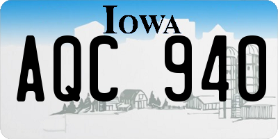 IA license plate AQC940