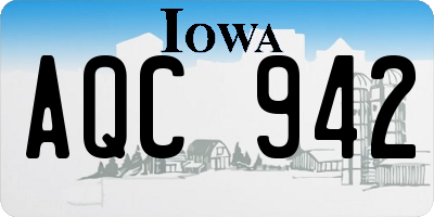 IA license plate AQC942