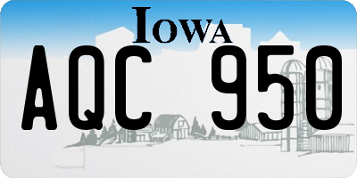 IA license plate AQC950