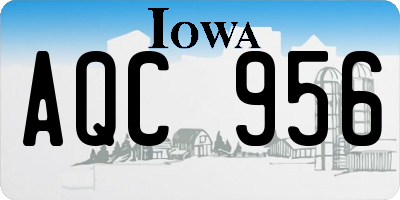 IA license plate AQC956