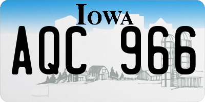 IA license plate AQC966