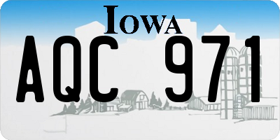 IA license plate AQC971