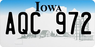 IA license plate AQC972