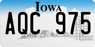 IA license plate AQC975
