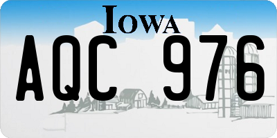 IA license plate AQC976
