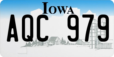 IA license plate AQC979