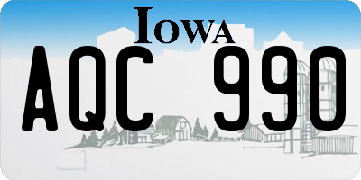 IA license plate AQC990