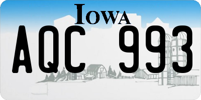 IA license plate AQC993