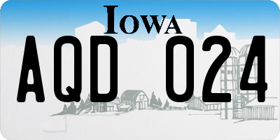 IA license plate AQD024