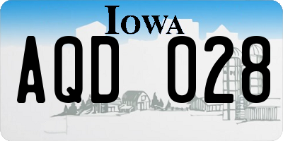 IA license plate AQD028