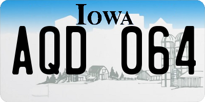 IA license plate AQD064