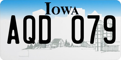 IA license plate AQD079