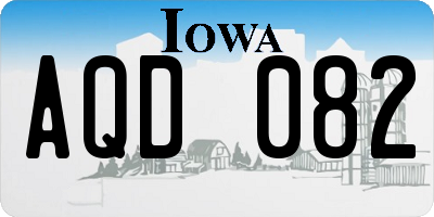 IA license plate AQD082