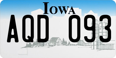 IA license plate AQD093