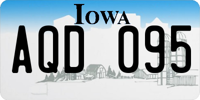 IA license plate AQD095