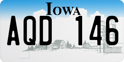 IA license plate AQD146
