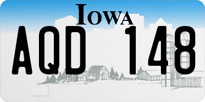 IA license plate AQD148