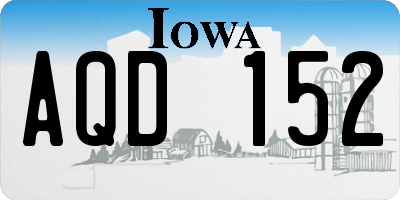 IA license plate AQD152