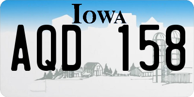 IA license plate AQD158