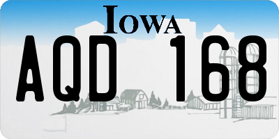 IA license plate AQD168