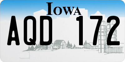 IA license plate AQD172