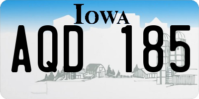 IA license plate AQD185