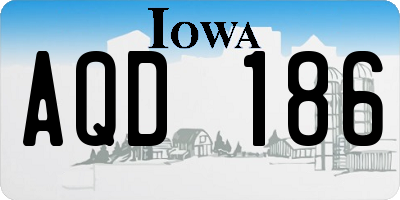 IA license plate AQD186