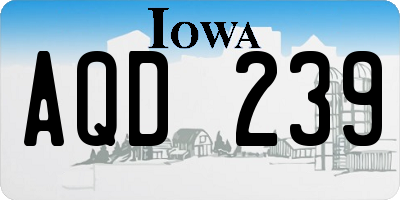 IA license plate AQD239