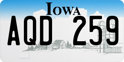 IA license plate AQD259