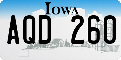IA license plate AQD260