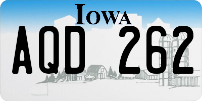 IA license plate AQD262