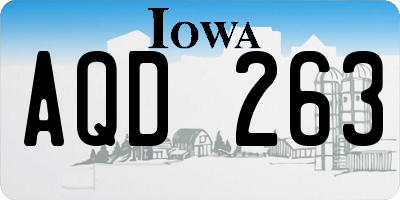 IA license plate AQD263