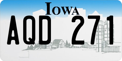 IA license plate AQD271