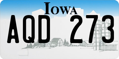 IA license plate AQD273