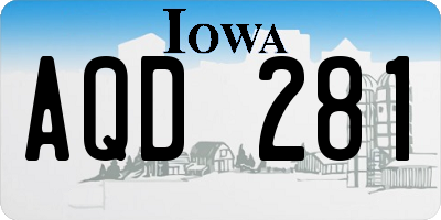 IA license plate AQD281