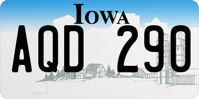 IA license plate AQD290