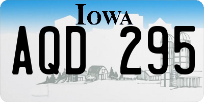 IA license plate AQD295