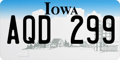 IA license plate AQD299