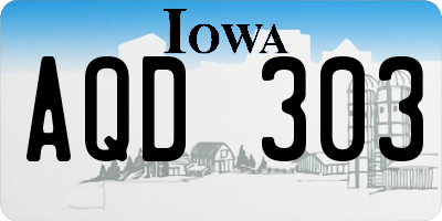IA license plate AQD303