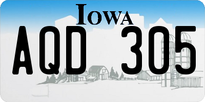 IA license plate AQD305