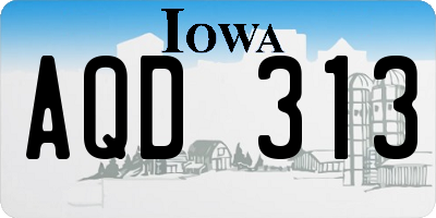 IA license plate AQD313