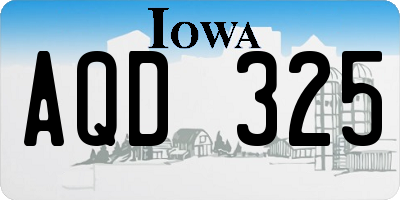 IA license plate AQD325