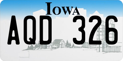 IA license plate AQD326