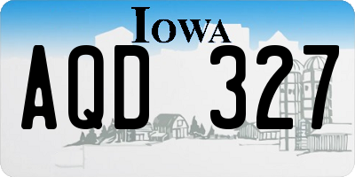 IA license plate AQD327