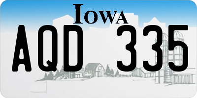IA license plate AQD335