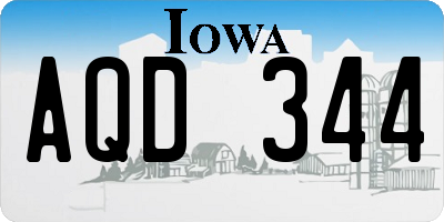 IA license plate AQD344