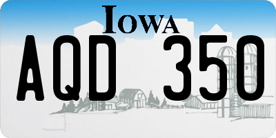IA license plate AQD350