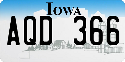 IA license plate AQD366