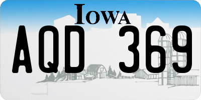 IA license plate AQD369