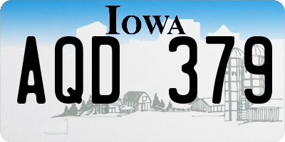 IA license plate AQD379